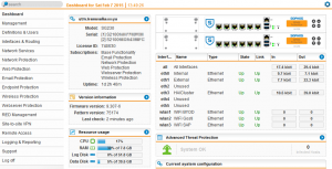 Sophos UTM administrative console